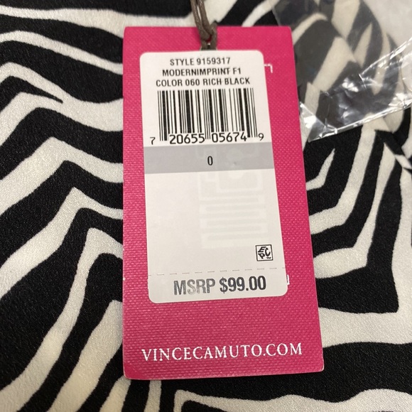 NWT:Vince Camuto Zebra Print Lightweight Wide Leg Flowy Pants - Picture 11 of 12
